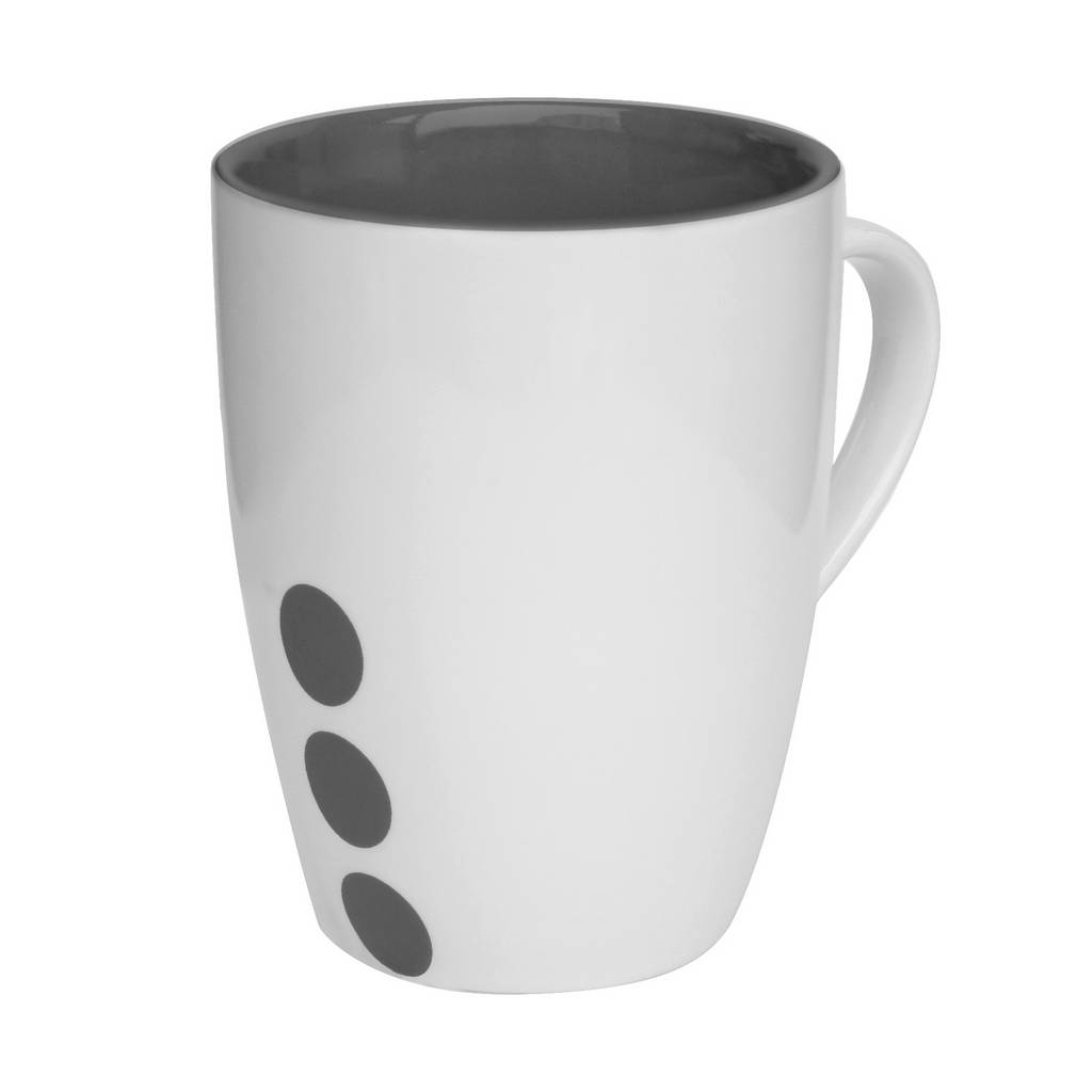 Prick Mugg Vit/Grå